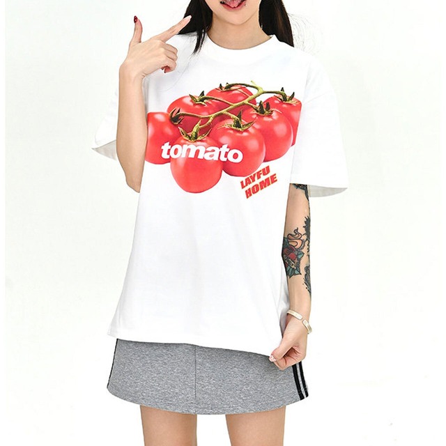 トマトグラフィックポップTシャツ 3col   R01668