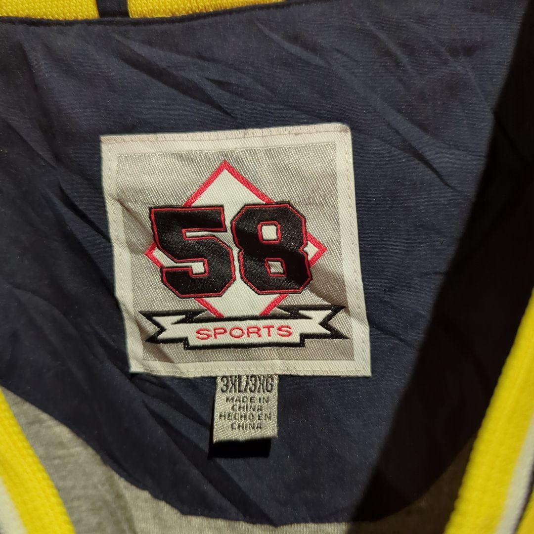 90sミシガン大学ナイロン プルオーバー ジャケット カレッジ 刺繍