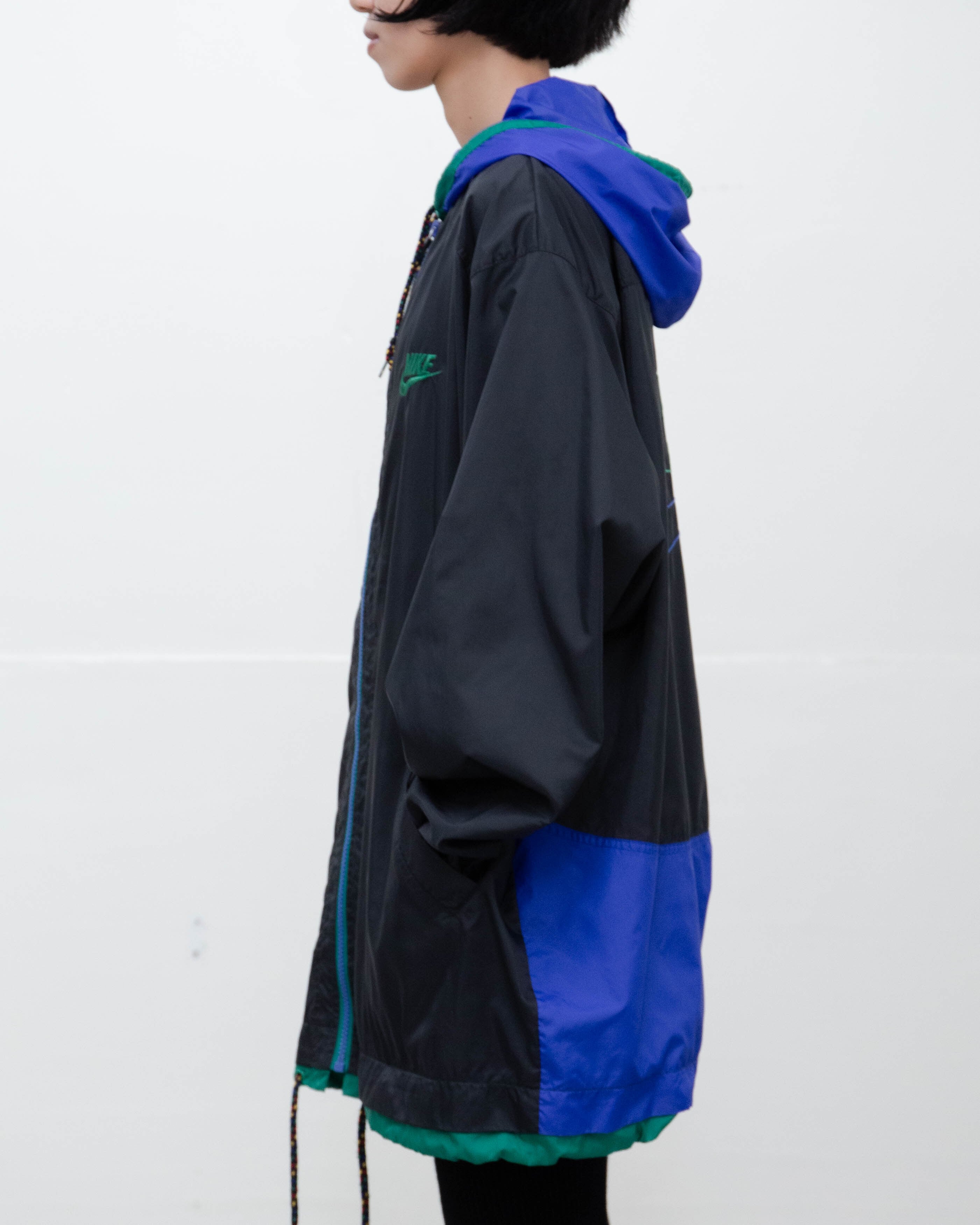 1990s NIKE - back embroidered hooded nylon jacket | LUIK FINN