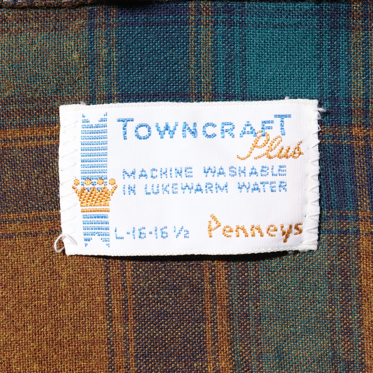 美品 L 60-70s towncraft オンブレチェックシャツ タウンクラフト JCPENNEY JCペニー ombre shadow plaid shirt