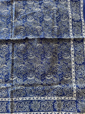 Euro Vintage 70s-80s Oriental Indigo Bandana