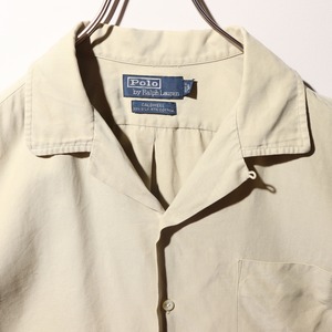 美品 L 完全無地 抹茶色 Caldwell ポロラルフローレン 半袖開襟シャツ polo ralph lauren 緑 グリーン