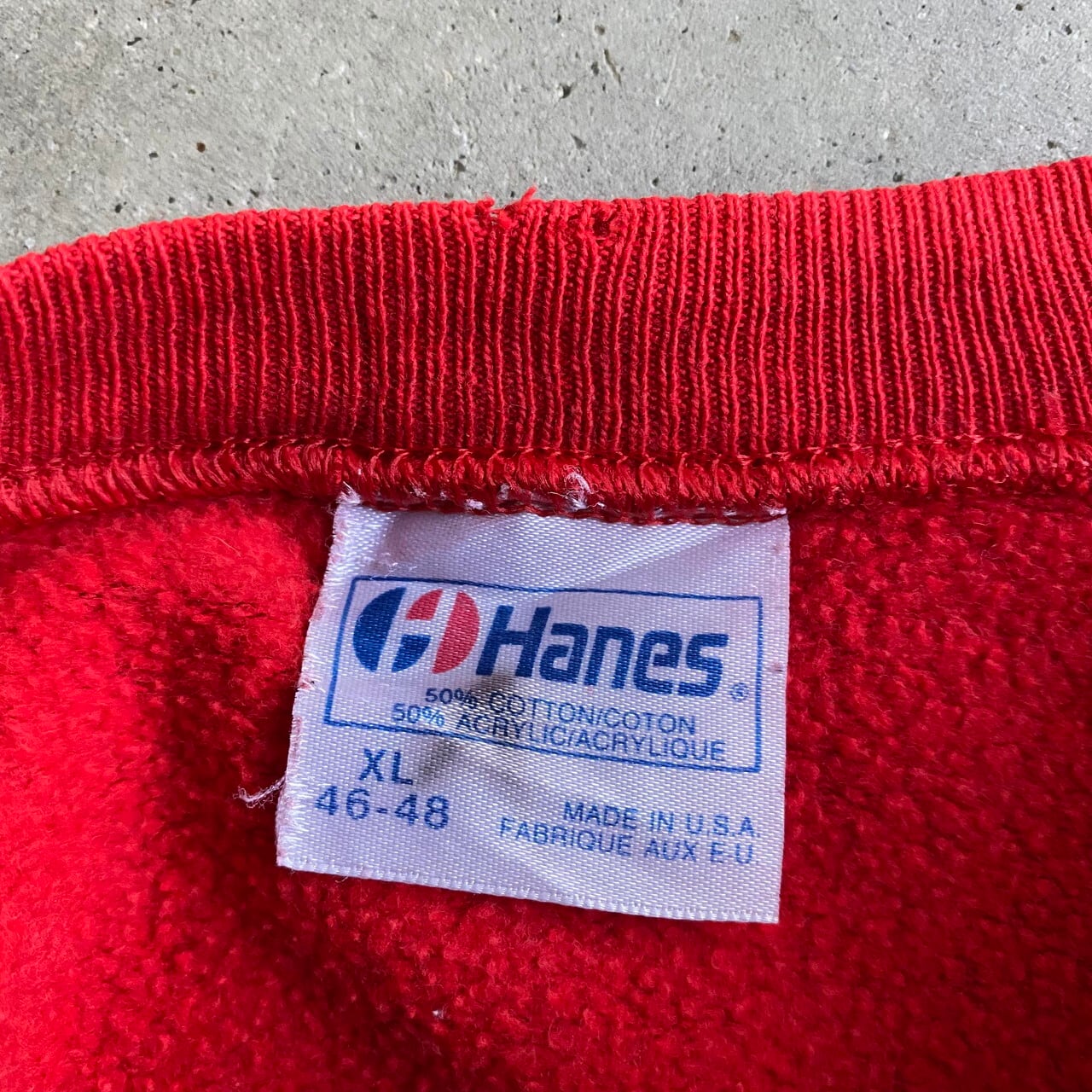 80年代 USA製 Hanes カレッジ プリント スウェットシャツ メンズXL