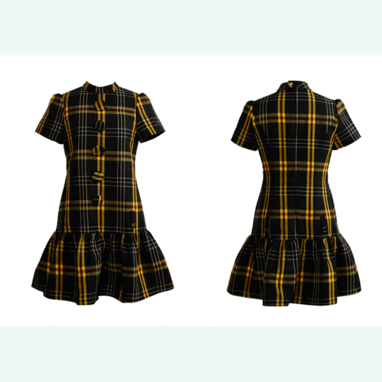 チェックシンフォニー ワンピース  ─ 規則と遊び心が響き合う旋律。 《B0047》