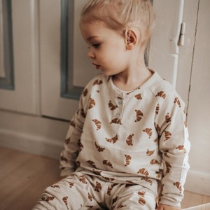 【即納】MONSIEUR MINI / L/S T-SHIRT CROISSANT ORGANIC