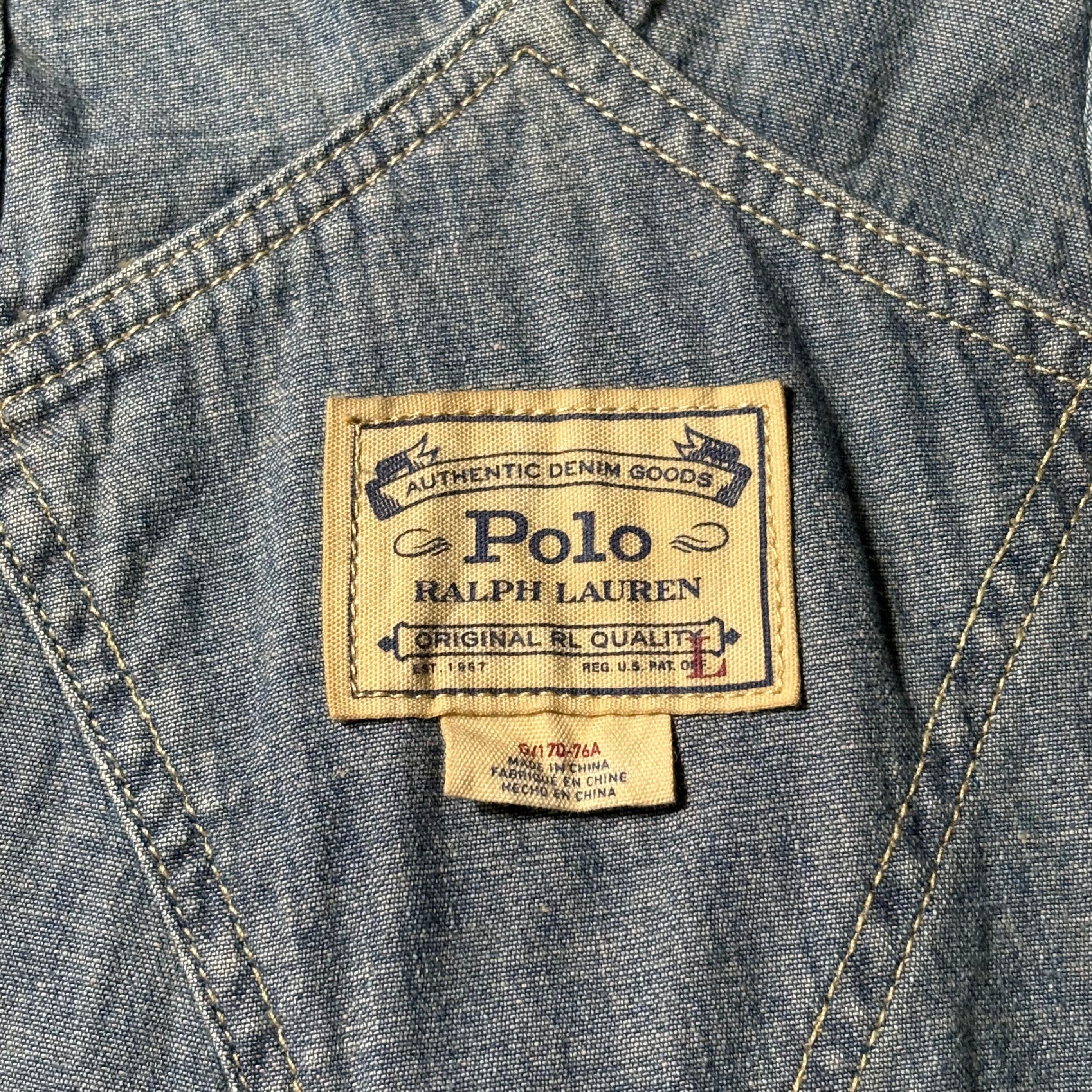 POLO RALPH LAUREN repaired denim overalls | NOIR ONLINE