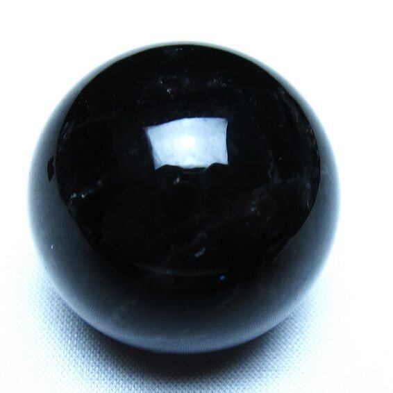 黒水晶 モリオン 丸玉 35mm スフィア 置物 原石 141-7407