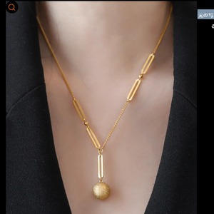 ラリエット風チェーンネックレス　ペンダント　G0255