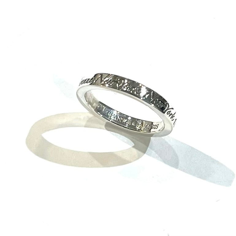 TIFFANY＆CO】2210 ティファニー8.5号addressナローリング 指輪