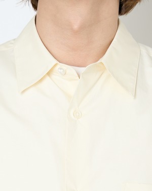 ssstein "SUVIN COTTON OVERSIZED REGULAR COLLAR SHIRT〔YELLOW〕"