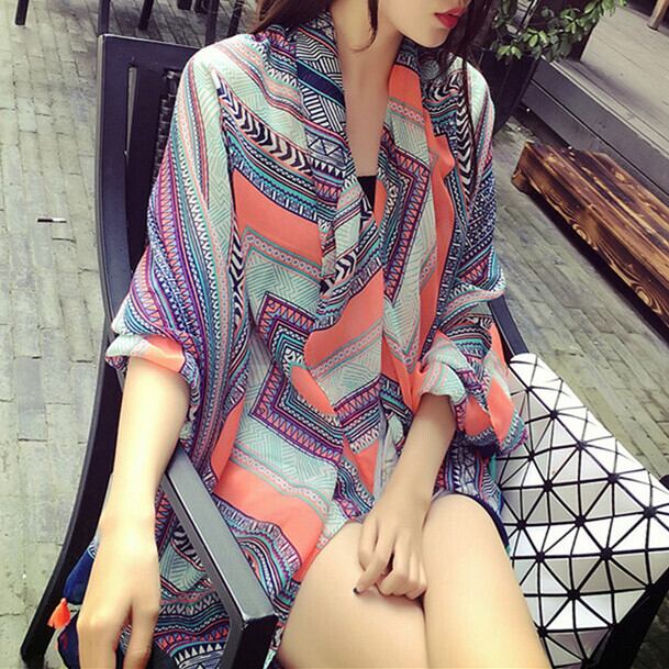 スカーフ サマー薄手ロングスプリング 春物 夏物 ビーチ シルク ブラック・アイド・ピーズ29236260377