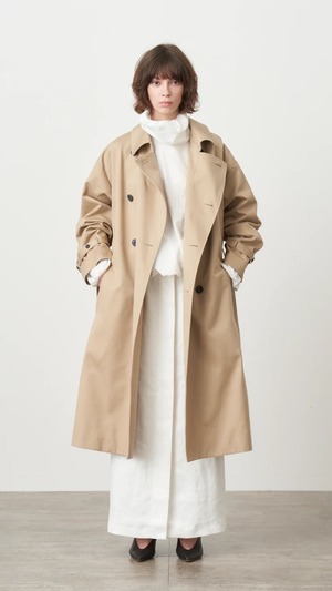 ATON -WEST POINT | OVERSIZED TRENCH COAT- :BEIGE,