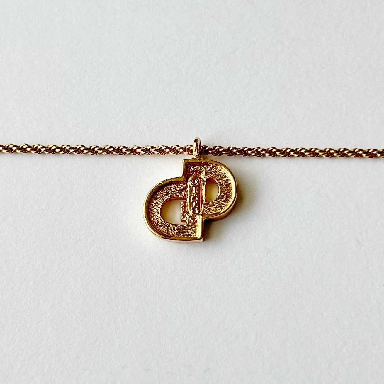 N8006】Christian Dior logo rhinestone necklace/クリスチャン