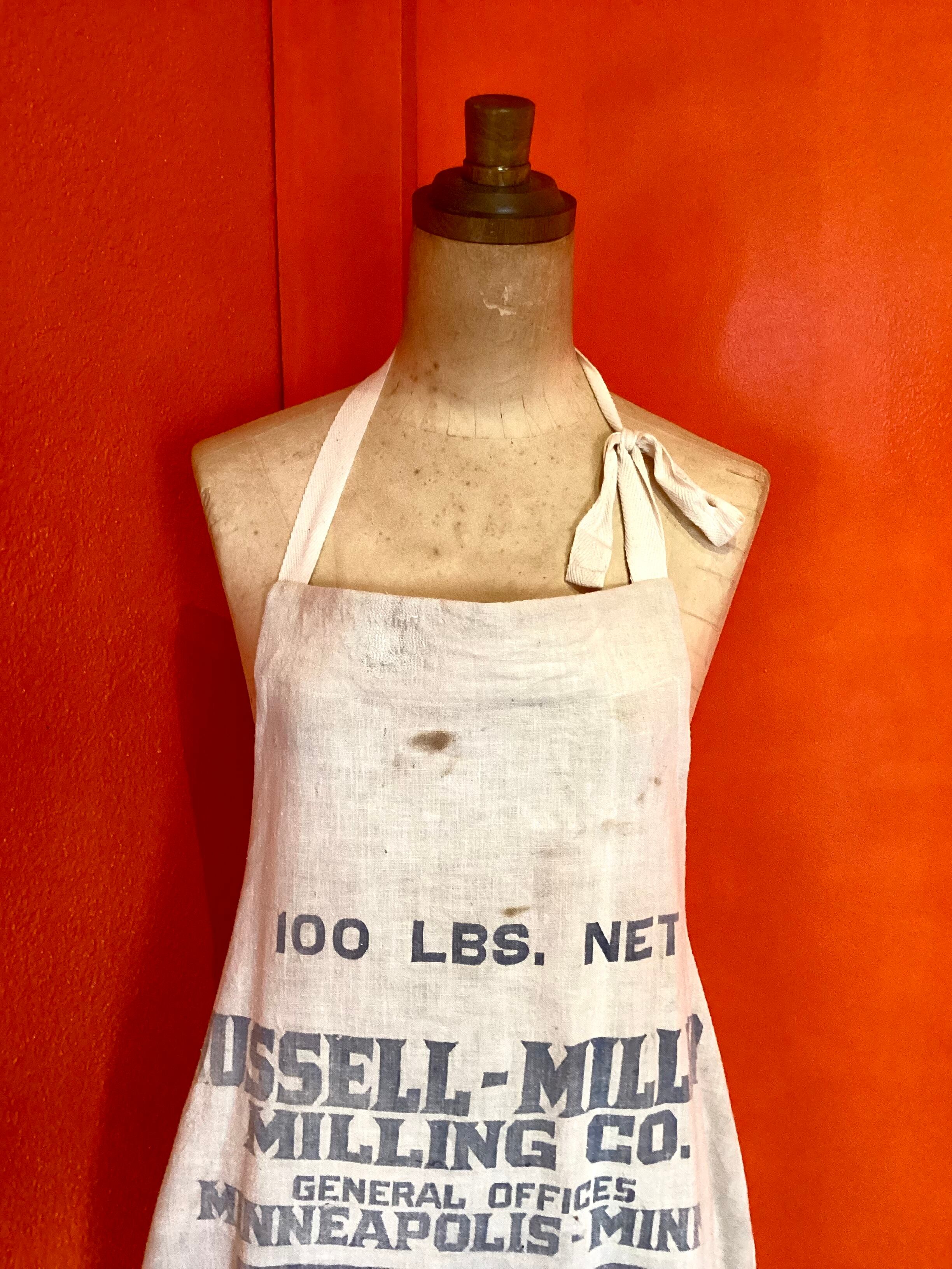 OCCIDENT Russell Miller Co.」Vintage seed sack remake apron | PANIC ART  MARKET