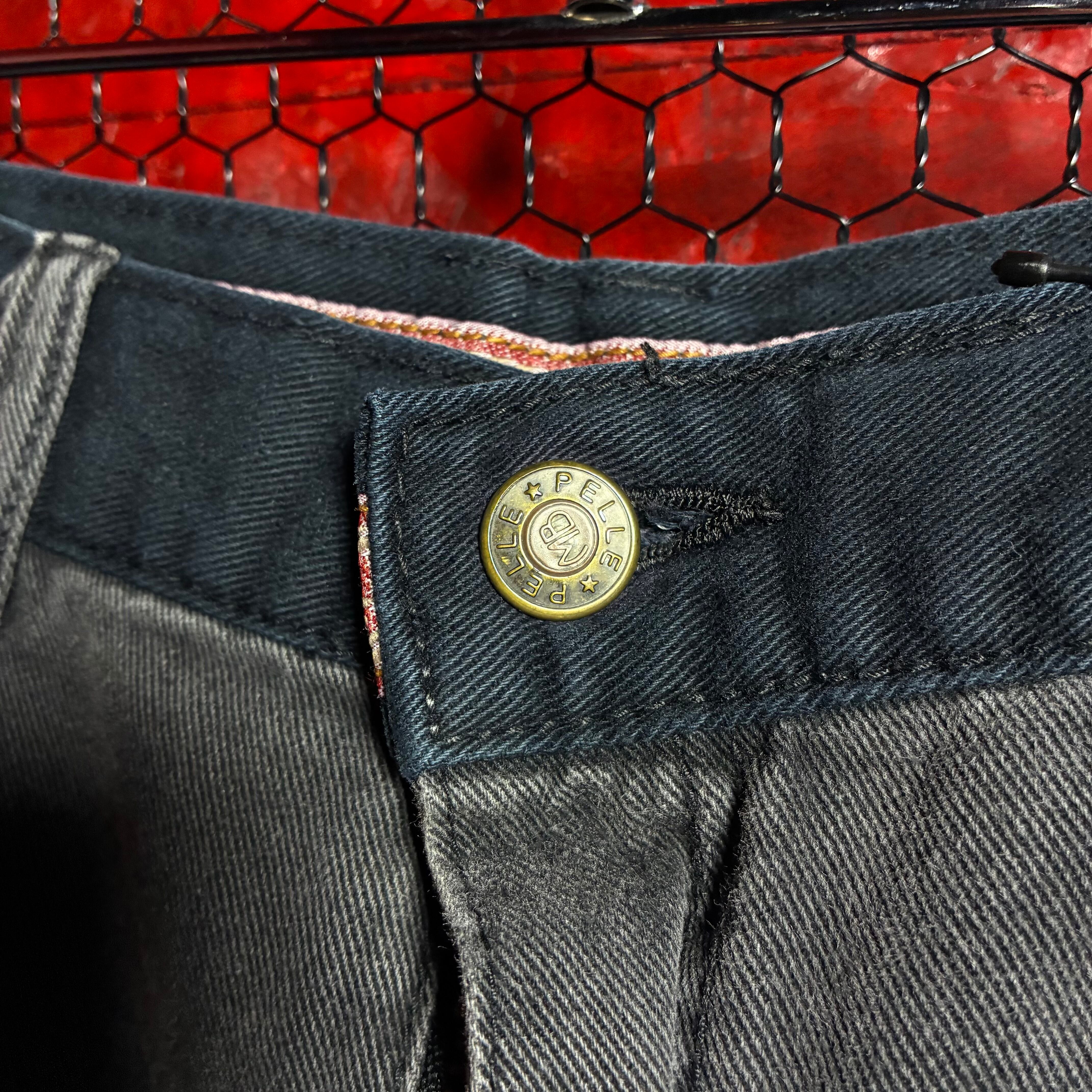 PELLE PELLE Hip Hop ブラックデニムショーツ 膝下 W36 ペレペレ