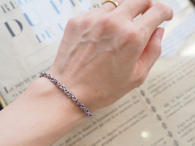 ITALY Vintgae 925 silver chain bracelet