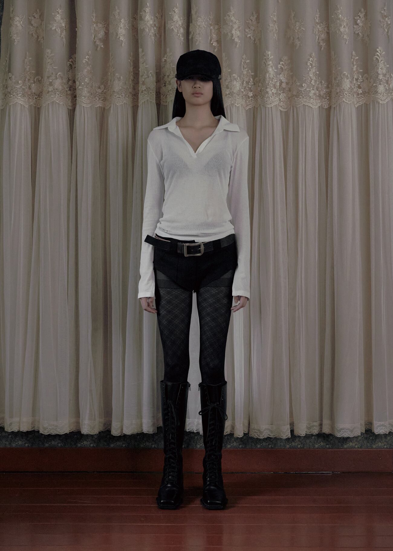 BOHEMIAN SEOUL] SHEER COLLAR LONG SLEEVE, WHITE 正規品 韓国