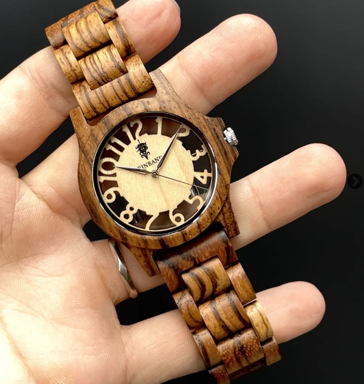 EINBAND 日本の木製腕時計 Freiheit 40mm 2 | teshigotoya ねむの木の豆