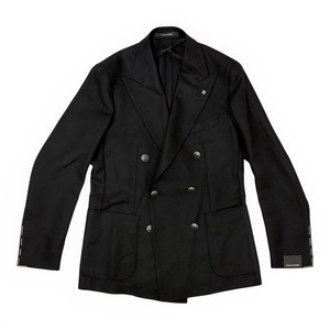 TAGLIATORE(タリアトーレ)MONTECARLO HOPSACK DOUBLE BREASTED JACKET(1SMC20K/120028U)/BLACK(N5048)