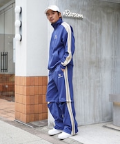 【#Re:room】SIDE LINE 2WAY WIDE TRACK PANTS［REP227］