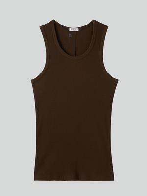 [RECTO][MEN] RIBBED TANK TOP (KHAKI BROWN) 正規品 韓国ブランド 韓国通販 韓国代行 韓国ファッション レクト メンズ 日本 店舗