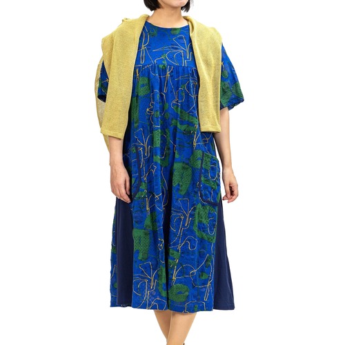 【最新作】リップルプリントワンピース【262-7206】Ripple print dress