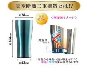 【敬老の日】名入れ 真空ステンレス タンブラー ブルー 420ml 桜模様 名入れギフト 名入れ 記念日 父の日 母の日 名入れ 誕生日 プレゼント 送料無料