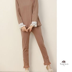 スクエアレース編み レギンス Y 11130