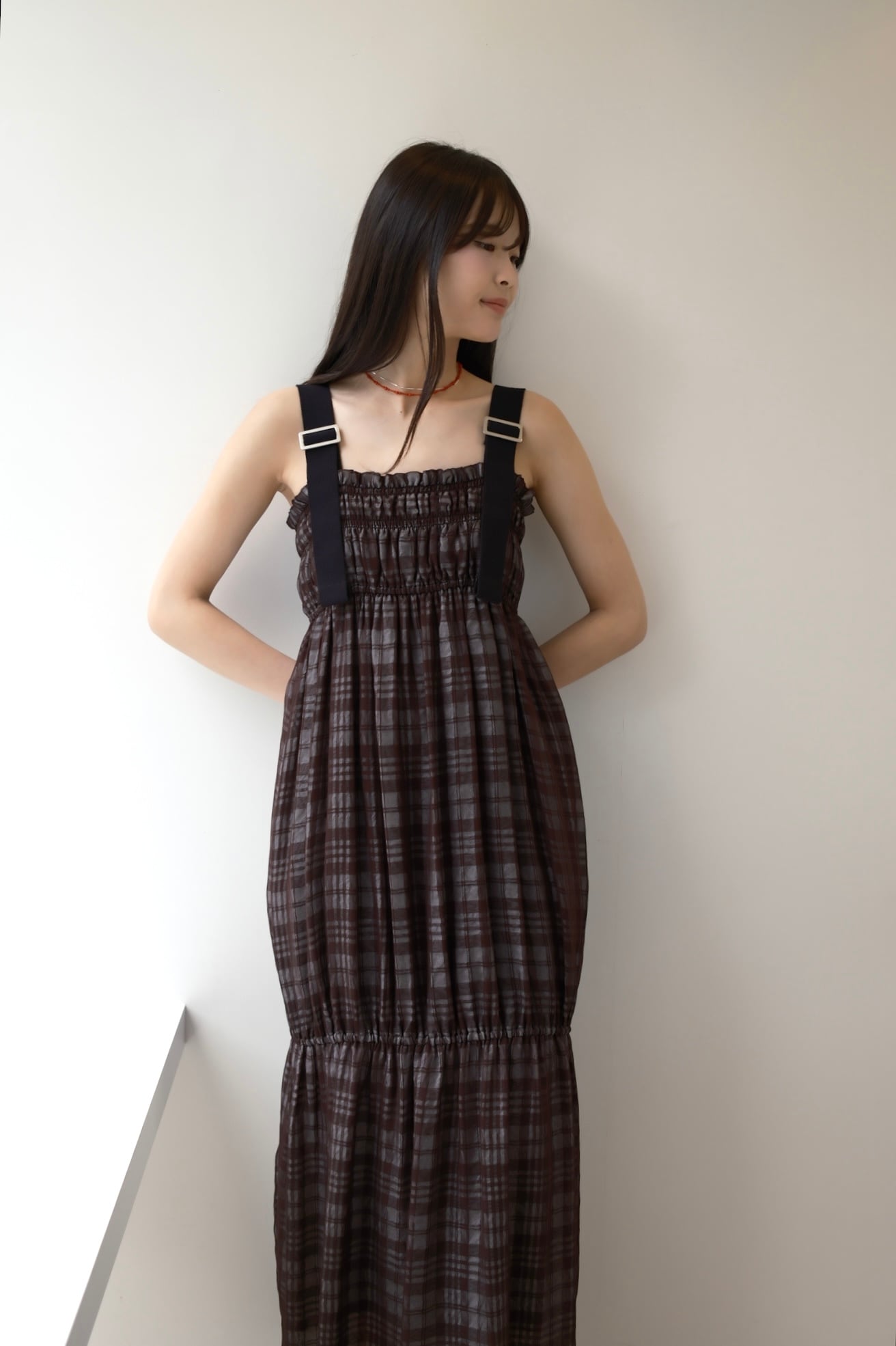 TODAYFUL Check Jacquard Dress チェックジャガードドレス Choco