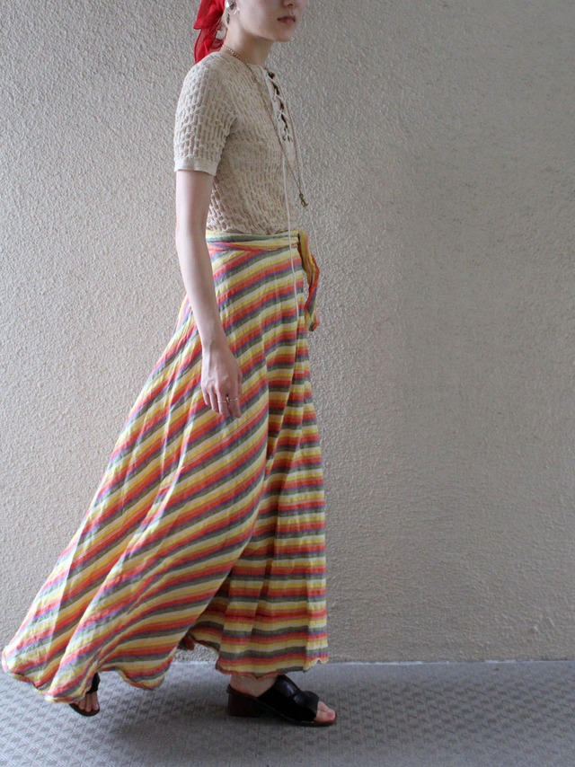 70's cotton skirt