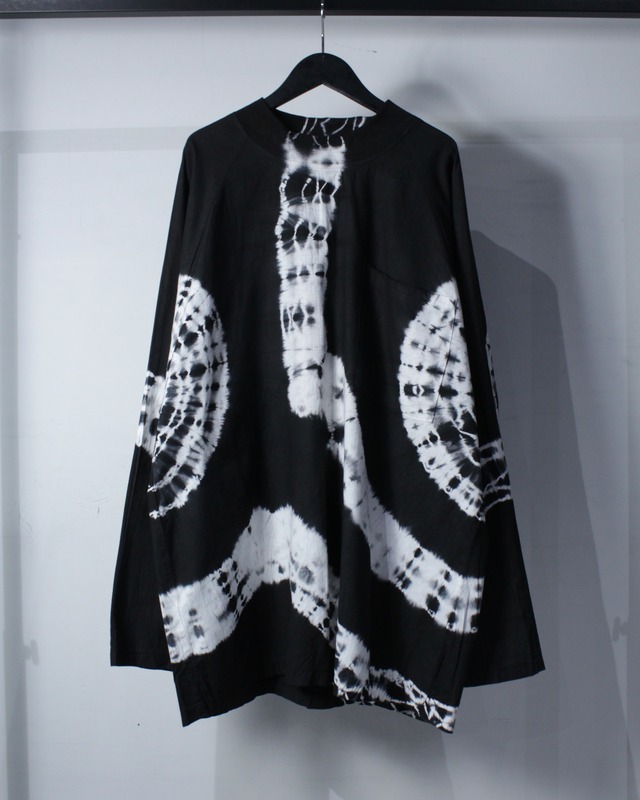 【Caka BLACK】80's Made in USA Monoton Tie Dye Pattern Vintage Loose Pullover Shirt