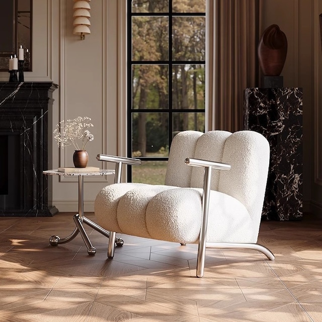 ソファー チェア ラグジュアリー モダン もこもこ 韓国風 1人掛け おしゃれ かわいい インテリア ソファ 椅子 リラックス チェア ホワイト オレンジ  グリーン