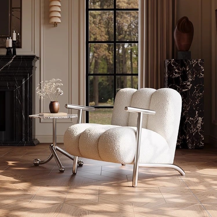 ソファー チェア ラグジュアリー モダン もこもこ 韓国風 1人掛け おしゃれ かわいい インテリア ソファ 椅子 リラックス チェア ホワイト オレンジ グリーン