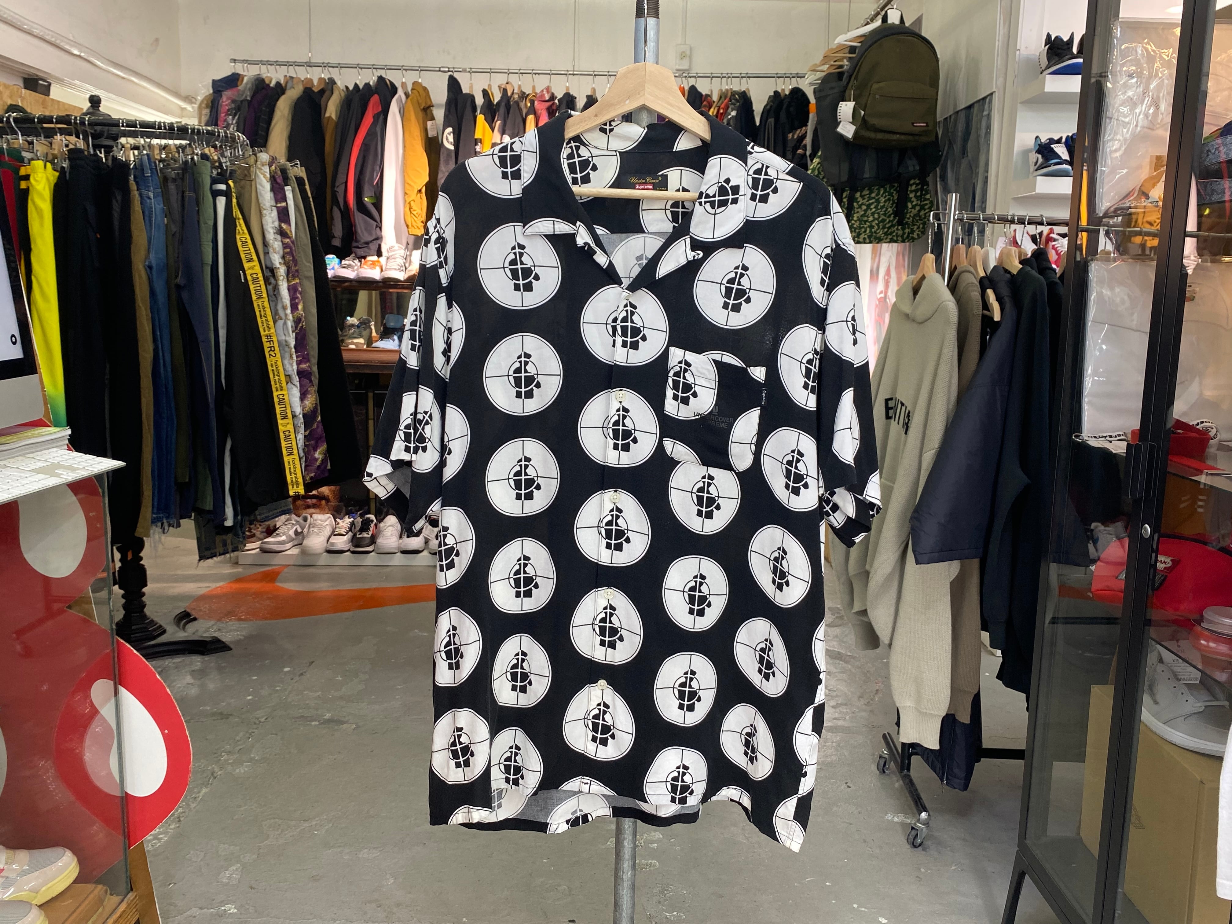 Supreme × UNDERCOVER PUBLIC ENEMY RAYON S/S SHIRT BLACK XL 63468 