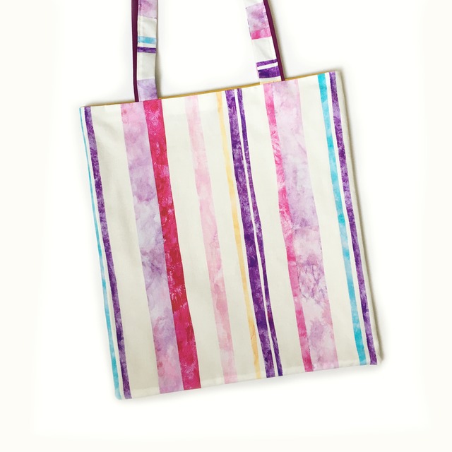 art print bag【トートバッグ　ボーダー】ラージサイズ