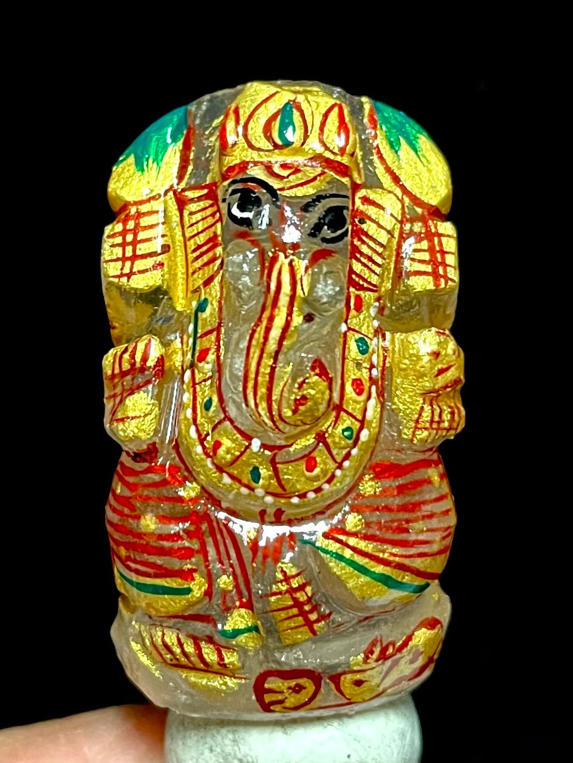 5) ミニ「スーパー・ガネーシャ」マニカラン水晶