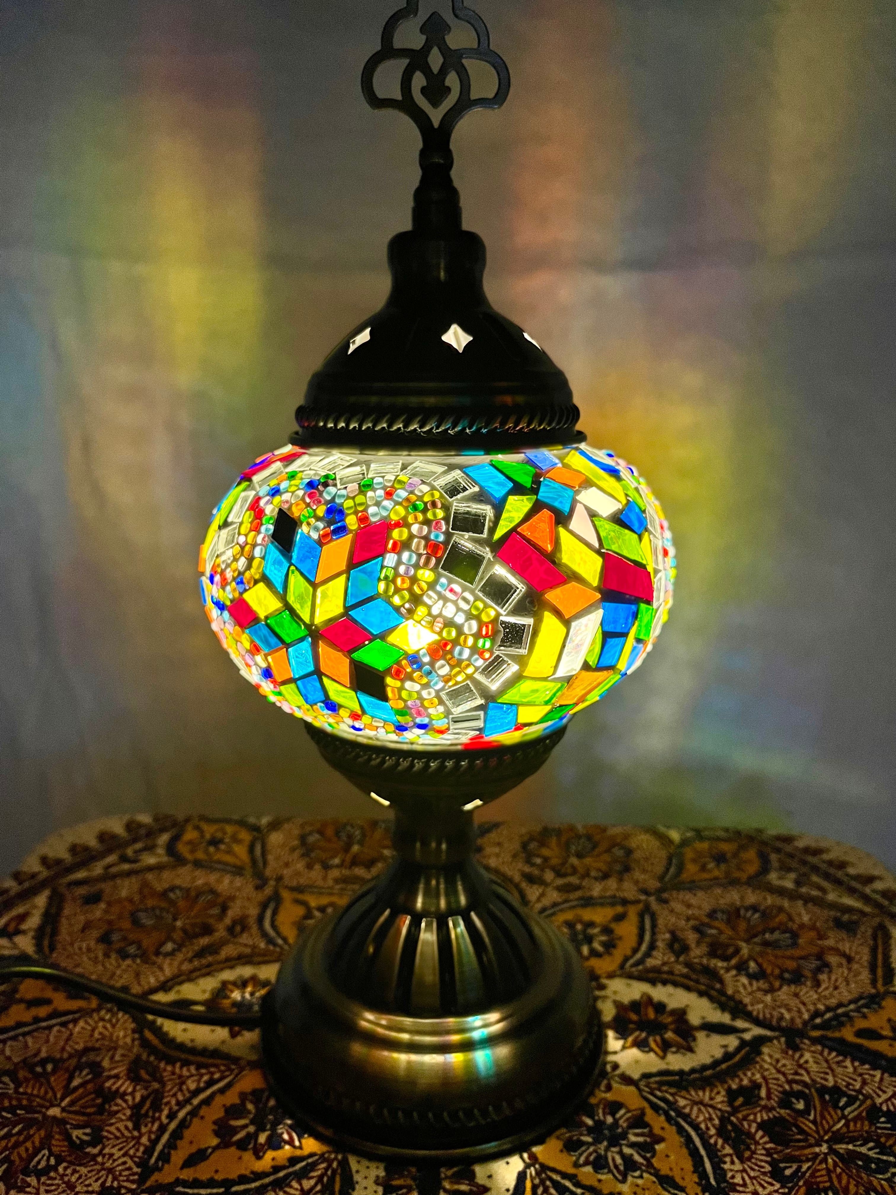 トルコ スタンドランプ Mサイズ ブルー2 TSLM-005 トルコランプ・スタンドタイプ】選べるサイズタイプ(S・ M・吊り