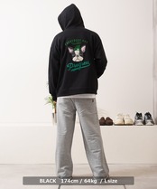 ◆フレブル サガラ刺繍 ジップパーカー◆sb-g9481452g