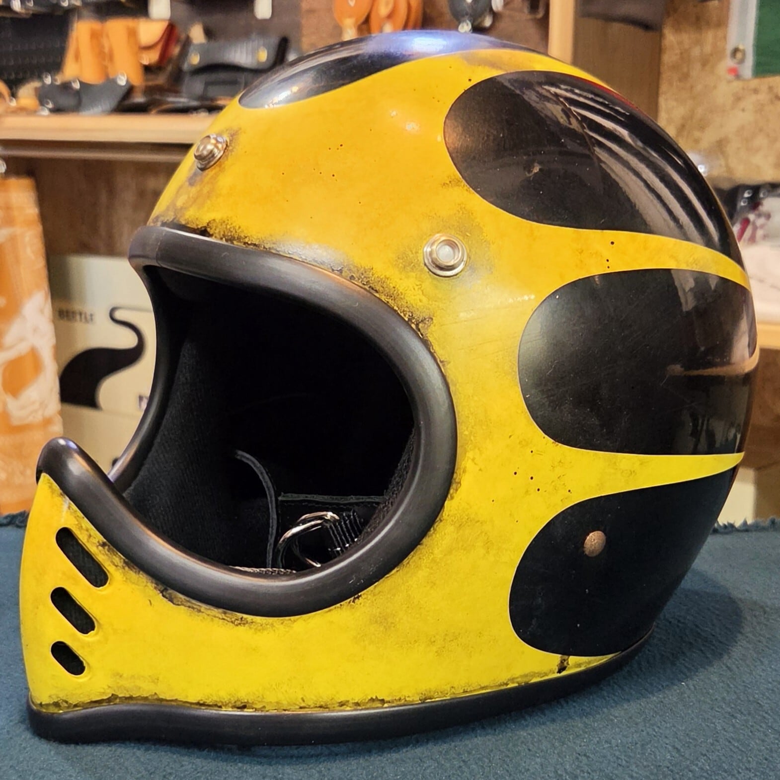 一点限り【aging paint helmet.23】OCEANBEETLE MTX ※サイズ変更可能