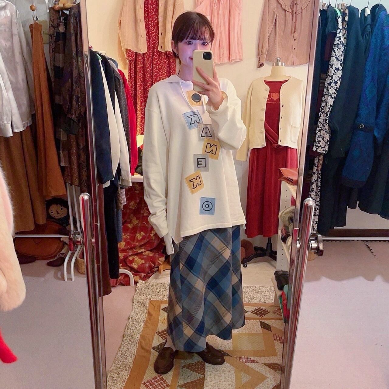 KANEKO ISAO / white hoodie sweat