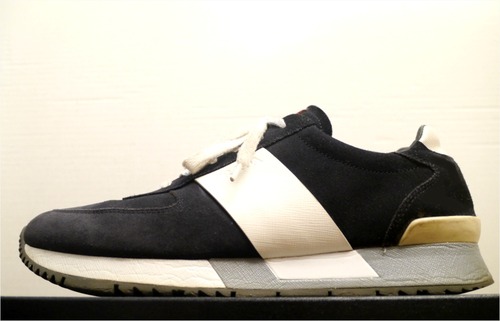 ◆PRADA SPORTS プラダ スポーツ TRAINERトレーナー スエードレザー レースアップ スニーカー 黒x白 7◆ 合わせやすいヘビロテスニーカー♪