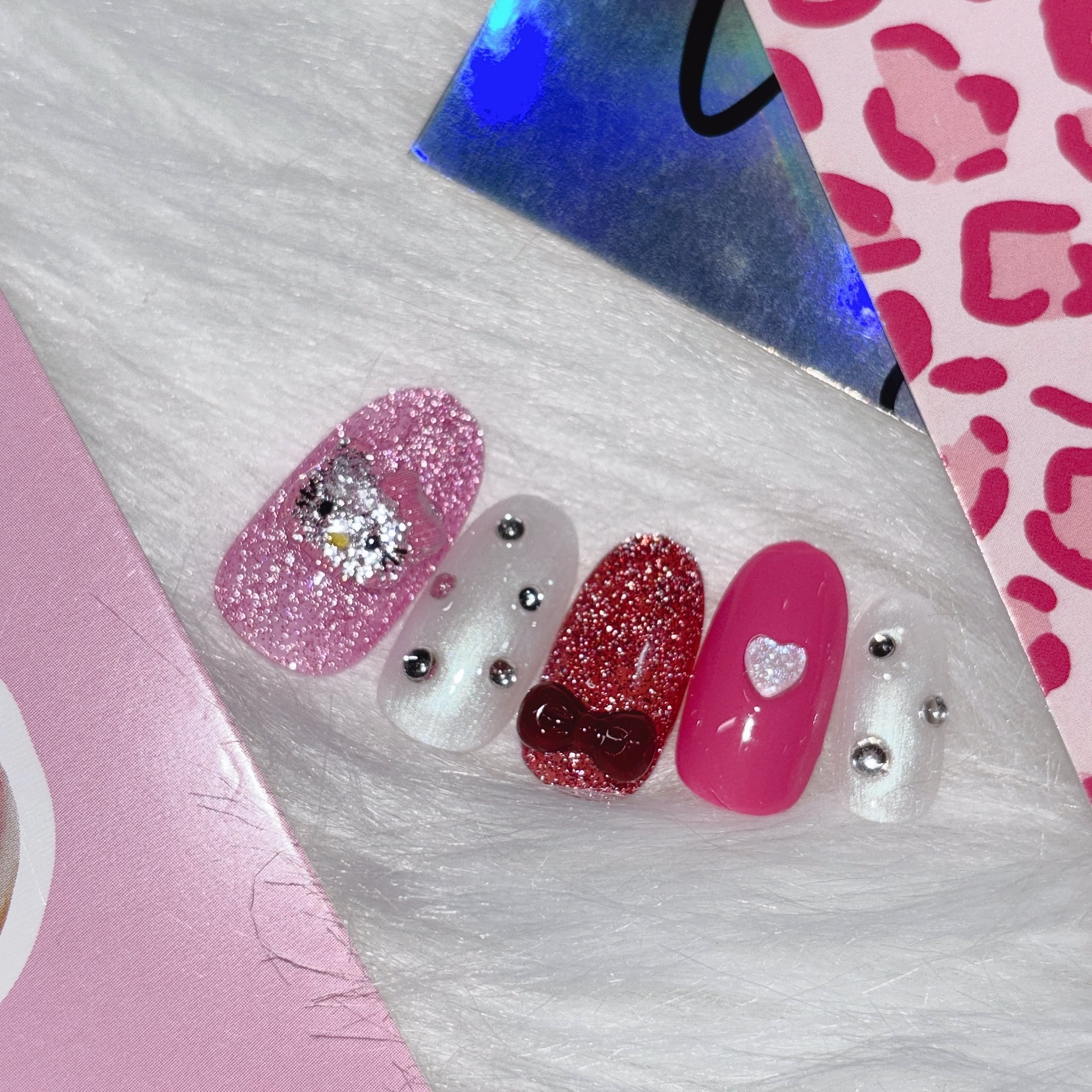 送料無料】ネイルチップNo.141♡ネイル/韓国/アート/パーツ/カラフル