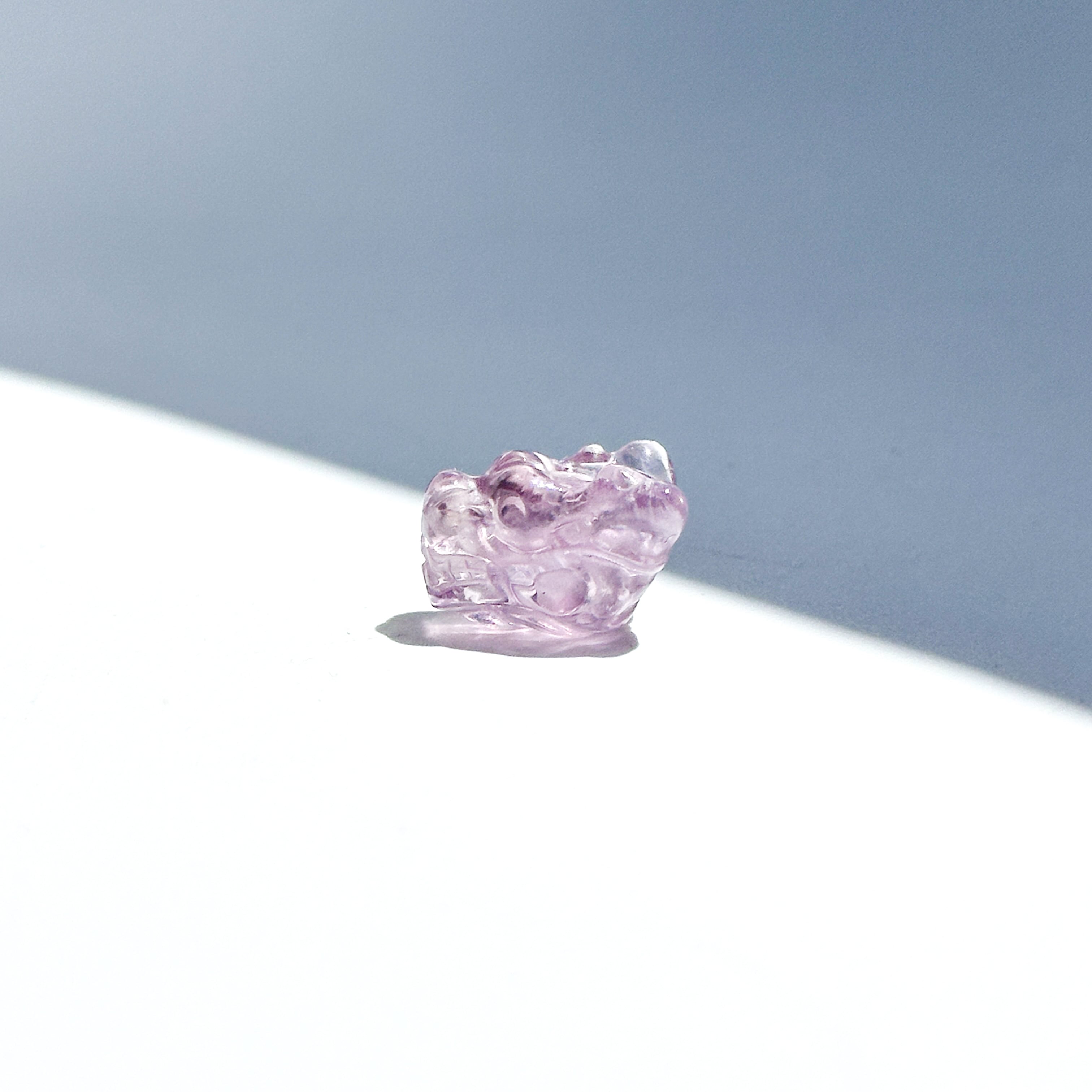 アメジスト ミニドラゴンヘッド(穴あき)02◇ Amethyst Dragon Head mini◇天然石・鉱物・パワーストーン