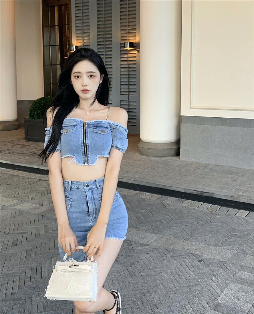 スカート ハイウェストウェストショートサマー薄手 夏物 ブラックストロベリース43415751518