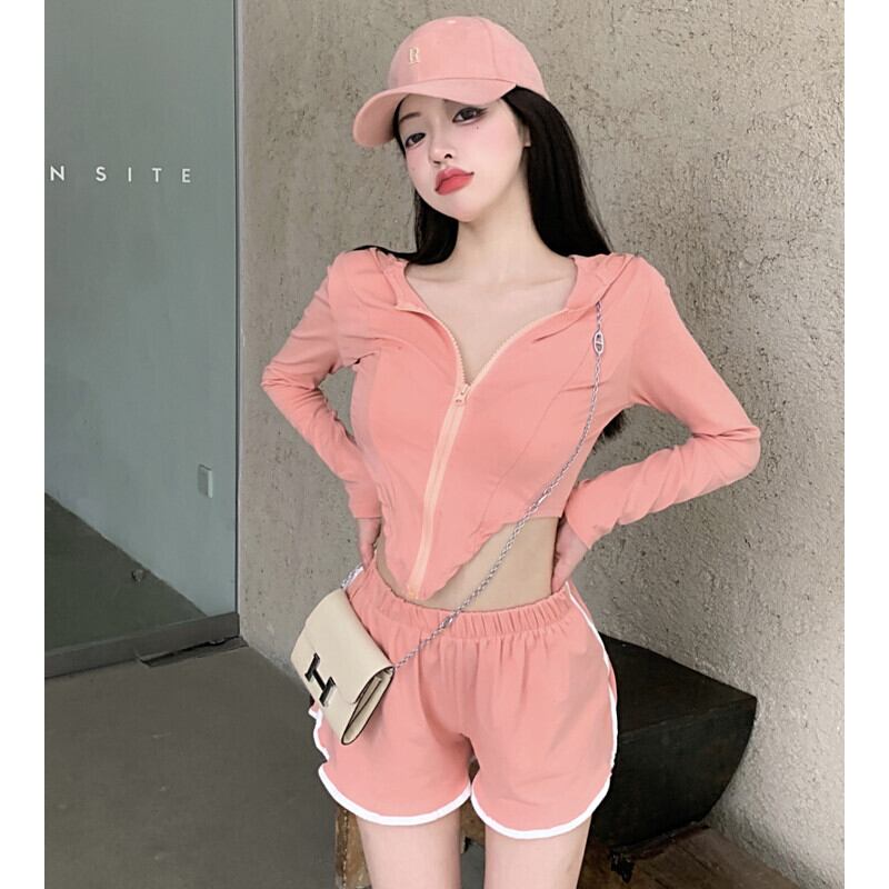 オータムショートフードジャケット カラーショーツ ロング 秋物 ブルマー ガールズファッション73285206991