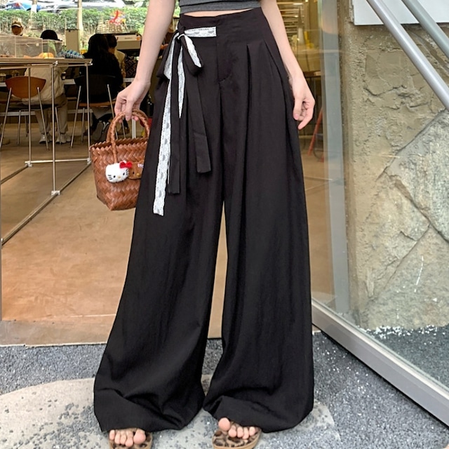 150cm〜　サイドレングスフロアレングスカジュアルパンツ