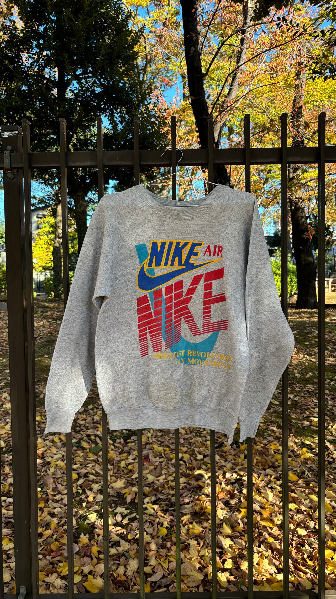 L】90s”FRUIT OF THE LOOM” bootleg NIKE print sweat/ブートナイキ 