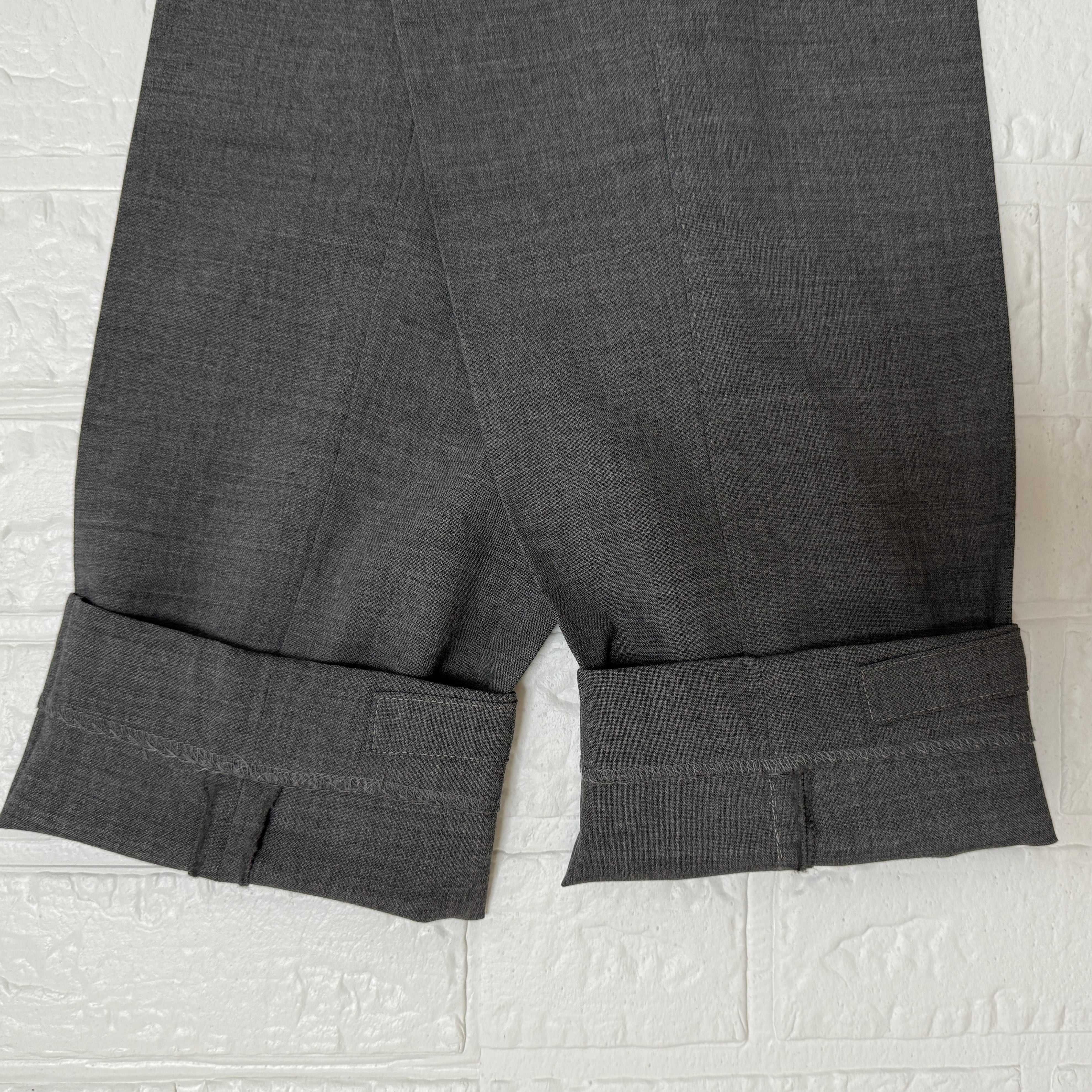 PT01×BEAMS F 1プリーツ ウール スラックス (グレー、サイズ42、XS