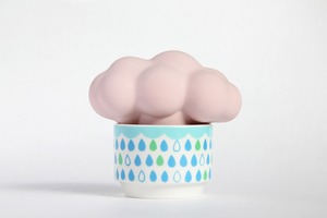 雲の加湿器：ピンク雲×グリーン系カップ・・・スウセラ（sucera）