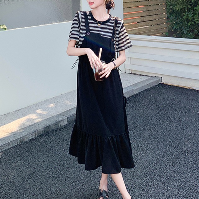 ボーダー ワンピース ツーピース ブラック 250489